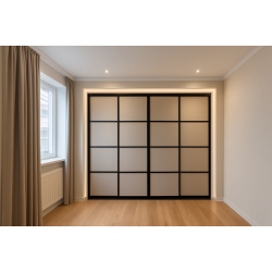 Раздвижные двери для встроенного шкафа в спальне 